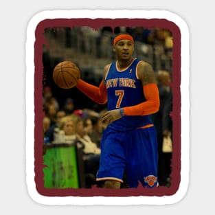 Carmelo Anthony - Vintage Design Of Basketball Sticker